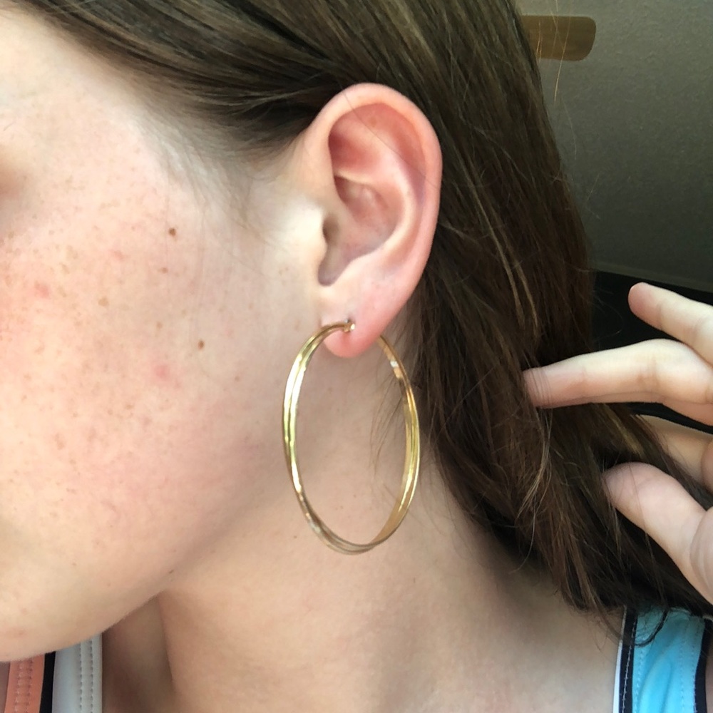 Gold hoop earrings